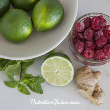 Raspberry Ginger Lime Detox Water